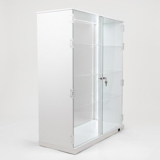 Acrylic 4 Tier Counter LED w/ Doors Display