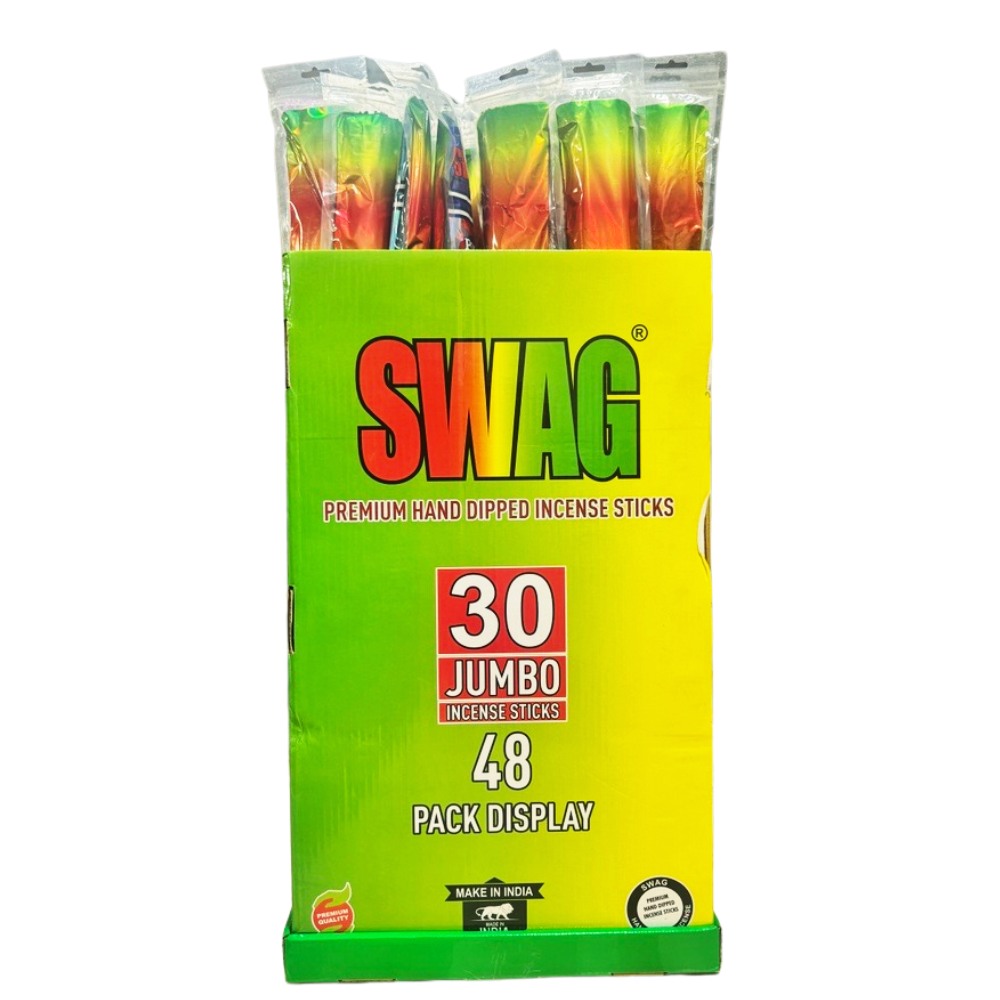 Swag - 12 Assorted Fragrance 19" Jumbo Incense Display - 48ct - 30pk