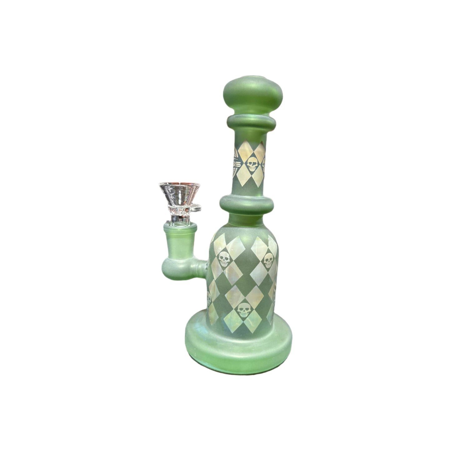 On Point Glass - Skulls 6.5" Straight Tube