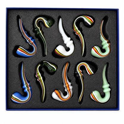 Everyday - Rasta Sherlock Hand Pipes - 10ct