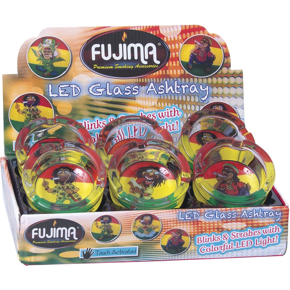 Fujima - Ashtrays - LED Jamaican / Rasta - 6ct [ GA53 ] +
