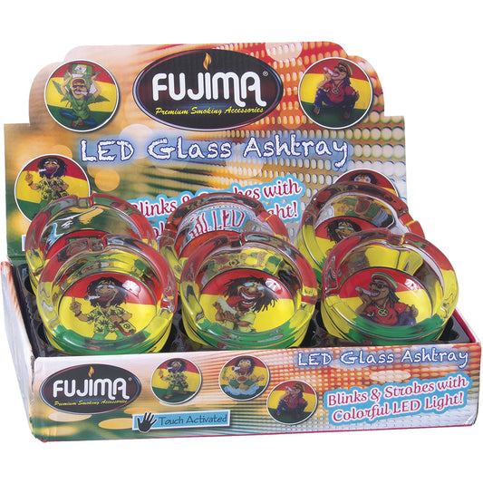 Fujima - Ashtrays - LED Jamaican / Rasta - 6ct [ GA53 ] +
