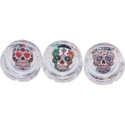 Fujima - Ashtray - Round Shine Sugar Skulls - 6ct [ GA59 ]