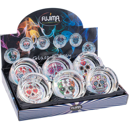 Fujima - Ashtray - Round Shine Sugar Skulls - 6ct [ GA59 ]