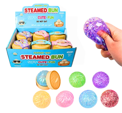 Squish Toy - 12ct - Dumpling Glitter No Face