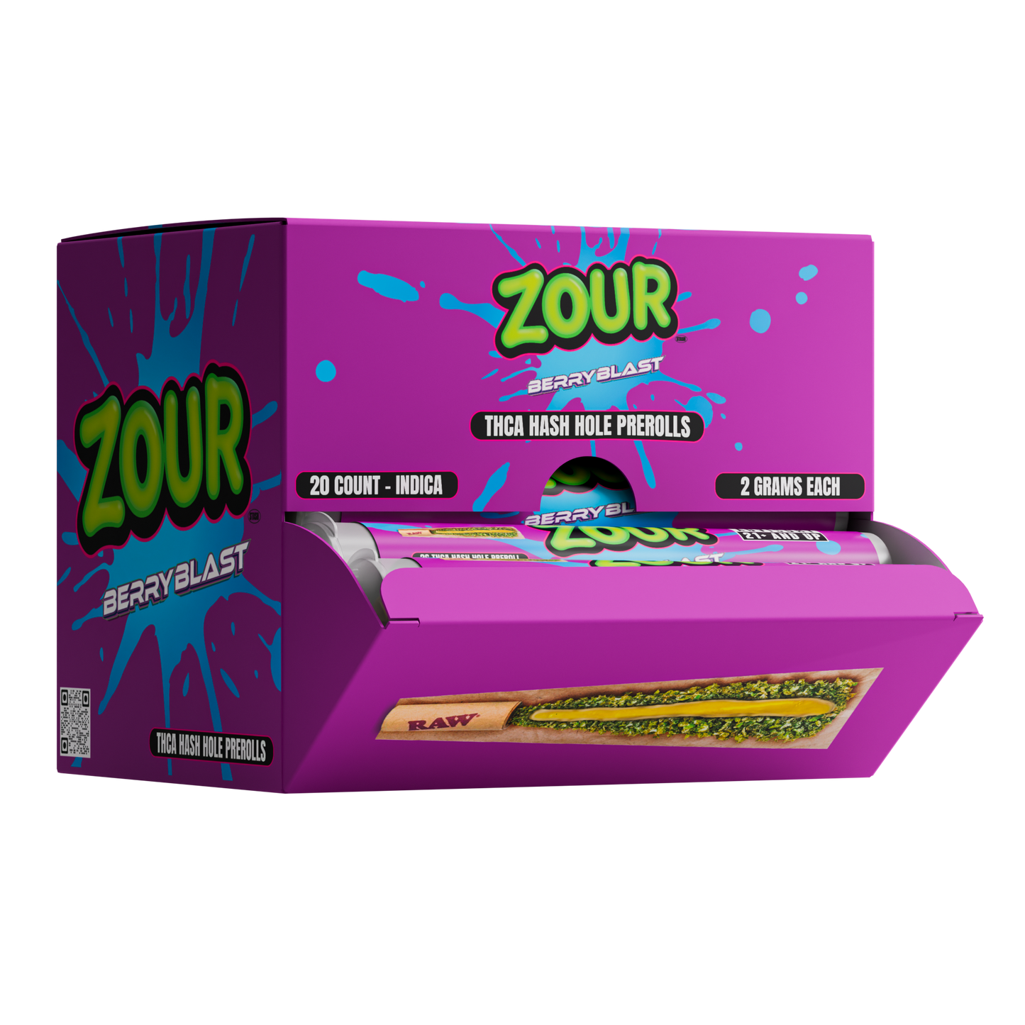 Zour Stash - 2g Pre-Roll THCA Hash Holes - 20ct