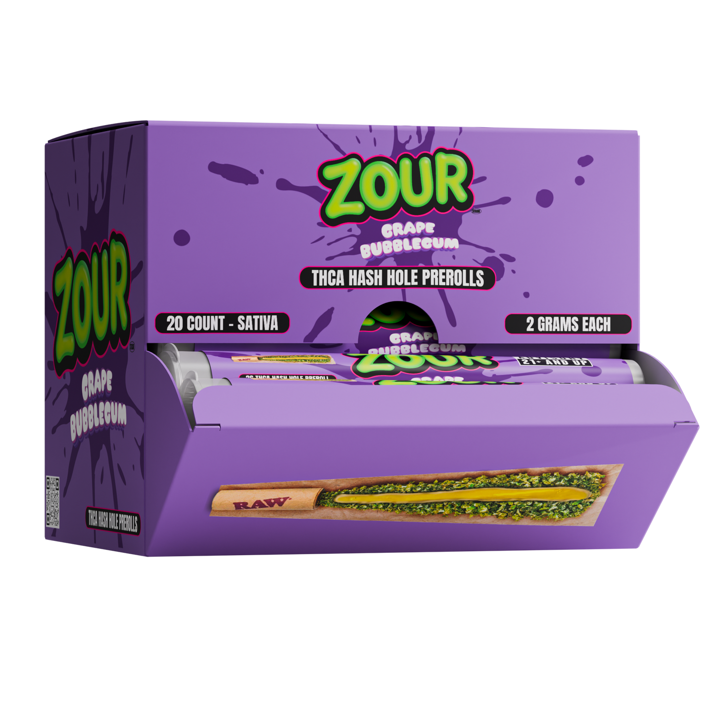 Zour Stash - 2g Pre-Roll THCA Hash Holes - 20ct