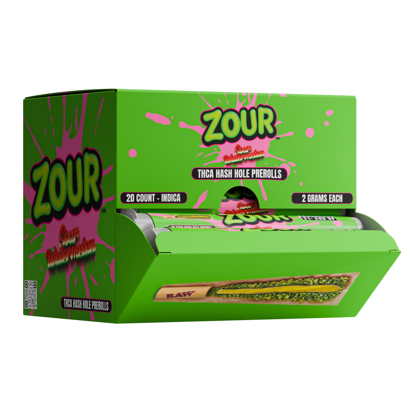 Zour Stash - 2g Pre-Roll THCA Hash Holes - 20ct