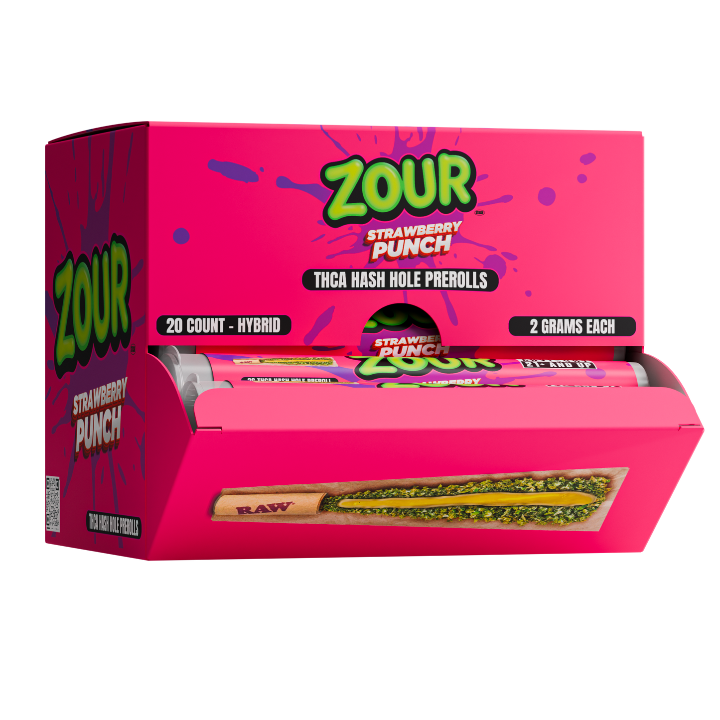Zour Stash - 2g Pre-Roll THCA Hash Holes - 20ct