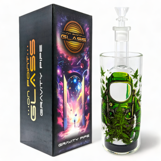 On Point Glass Gravity Pipe - 10" Jungle Vibes