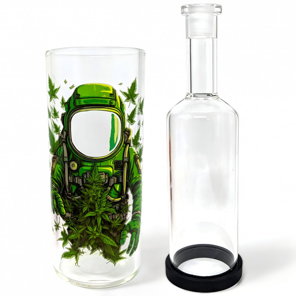 On Point Glass Gravity Pipe - 10" Jungle Vibes