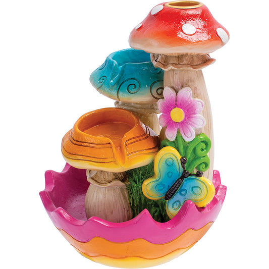 Backflow Burner - 6.5" Flower Tri-Mushroom [ IBC48 ] +