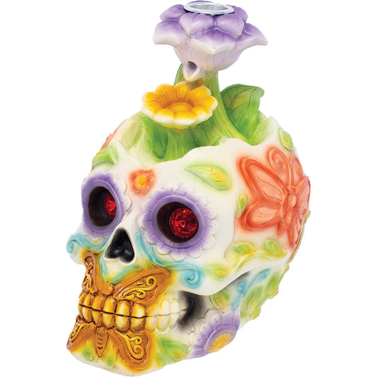 Backflow Burner - 6" Flower Skull [ IBC52 ] +