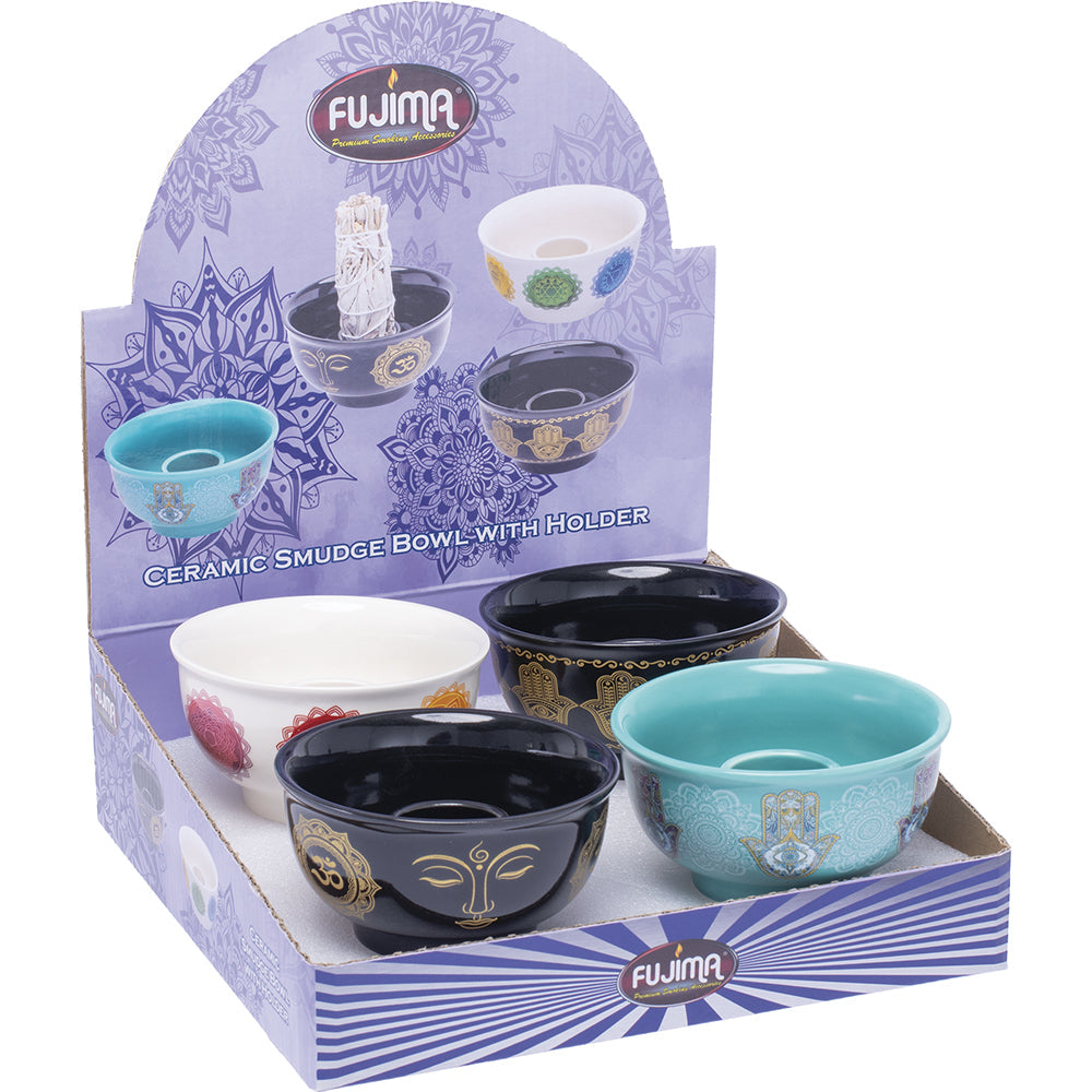 Fujima - Ceramic Smudge Bowls - 4ct