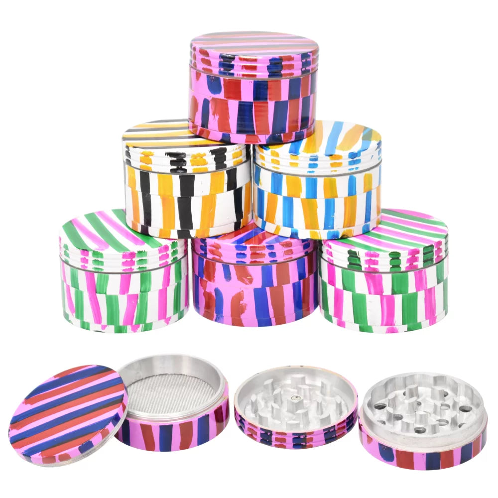 Grinders - 50mm - 4pc - Color Stripes - 6ct