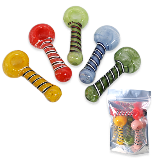Hand Pipes - Trap Color Full Frit - 4ct