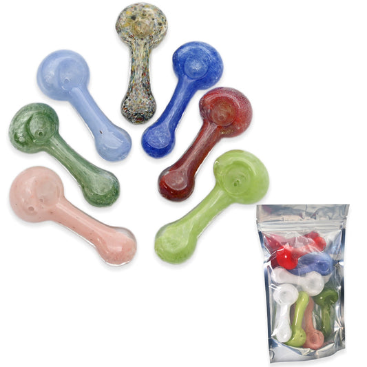 Hand Pipes - 3" Bright Frit - 7ct