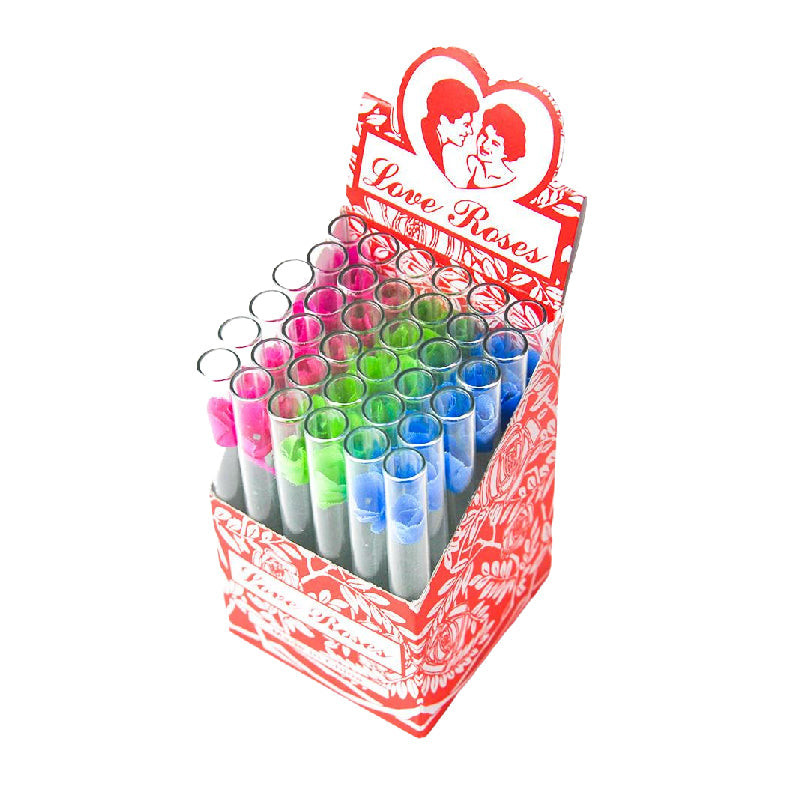 Love Rose Glass Tubes - 36ct