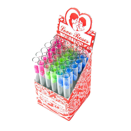 Love Rose Glass Tubes - 36ct