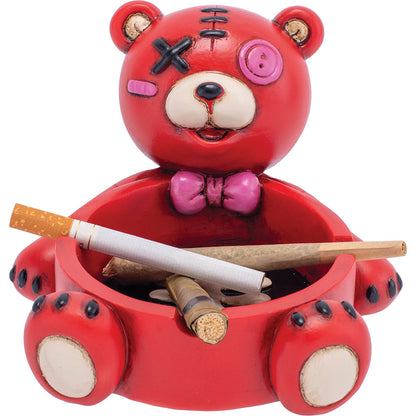 Fujima - Ashtray - 5.8" Red Zombie Bear