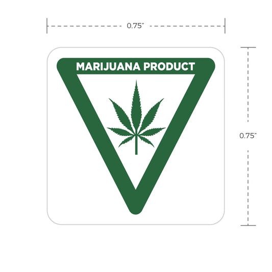 Labels - Marijuana Product - 0.75" x 0.75" - 1000ct