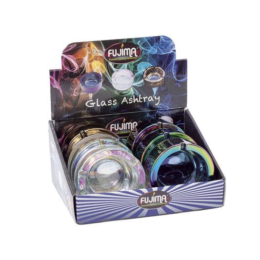 Fujima - Ashtray - Round Anodized Finish Glass - 6ct - GA39