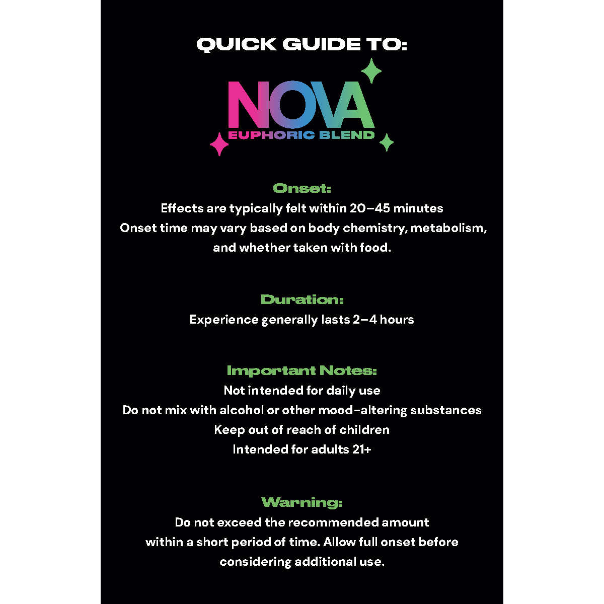 Nova 120mg Euphoric Blend Tablets - 4pk - 6ct