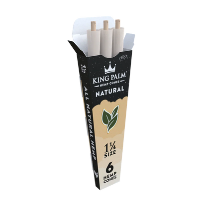King Palm - Hemp Cones - 1 1/4 - 6pk - 30ct