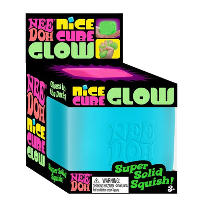 Squish Toy - Cube Glow - Blue