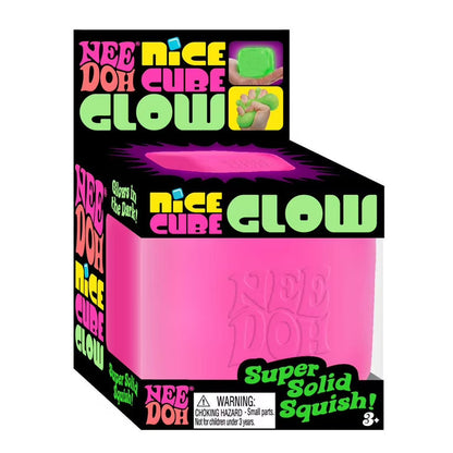 Squish Toy - Cube Glow - Pink