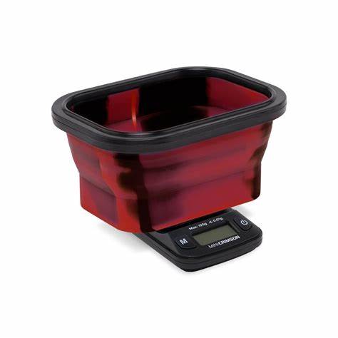 Truweigh Crimson Collapsible Bowl Scale - Black/Red Bowl x 0.1g
