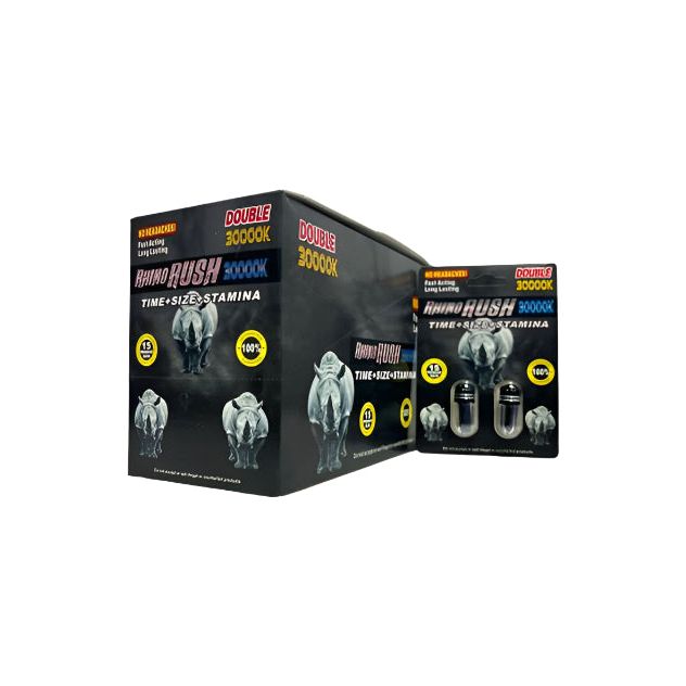 Rhino Rush - Enhancer - 30k Black Caps - 2pk - 24ct