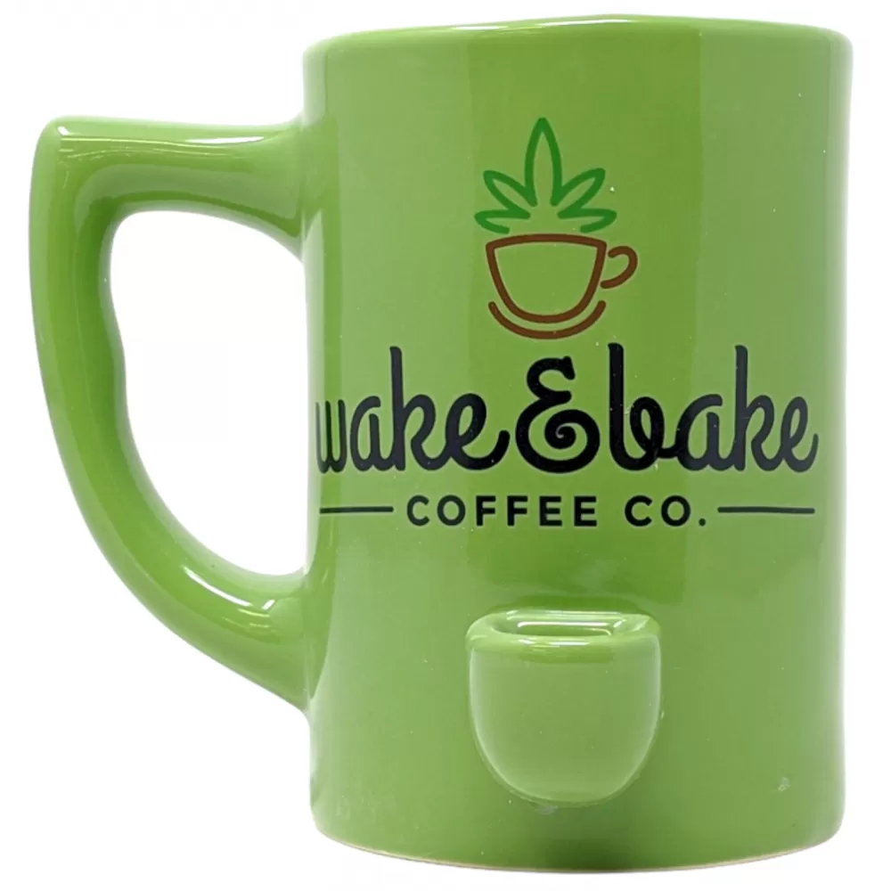 High Point Mug Pipe - Green Wake & Bake