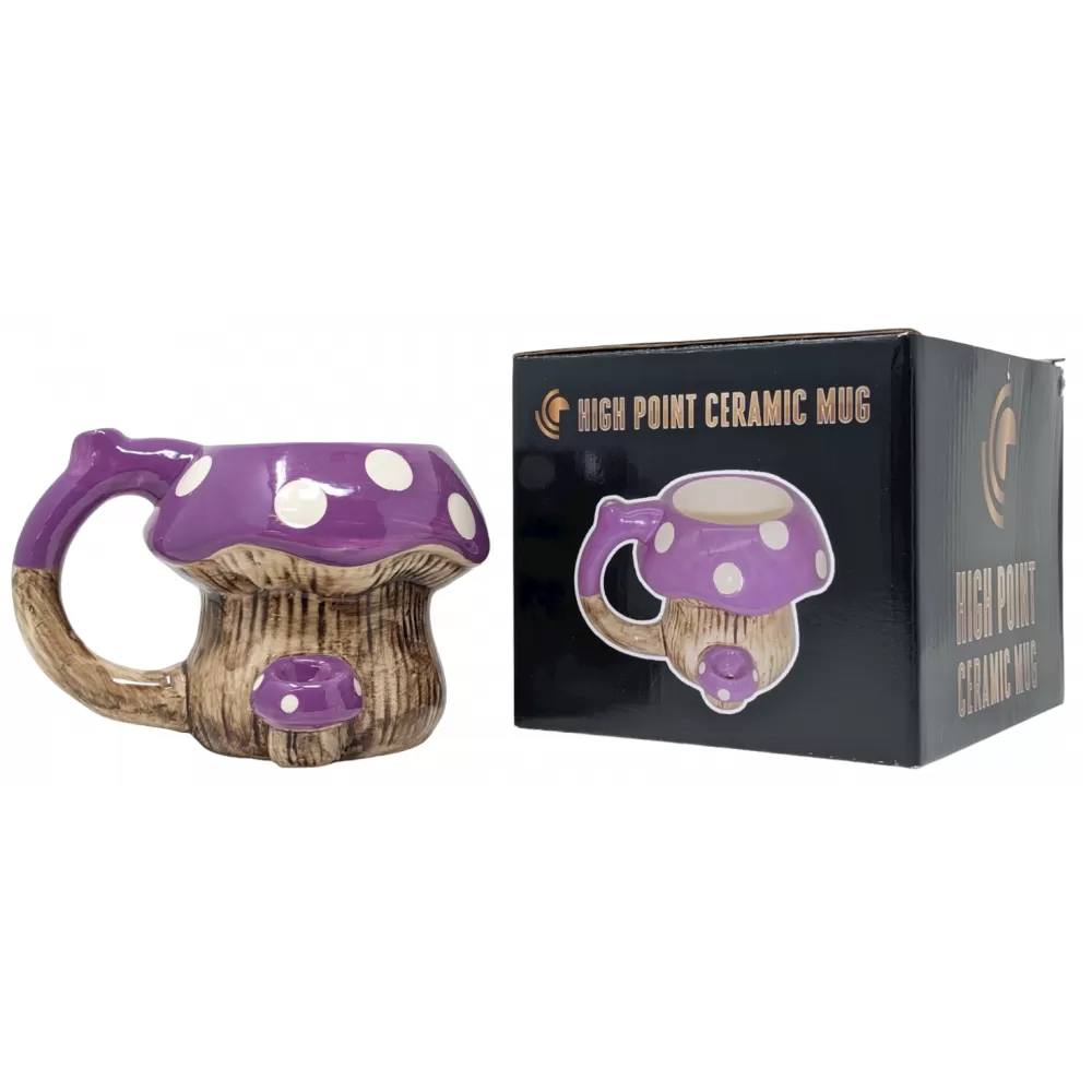 High Point Mug Pipe - Purple Mushroom