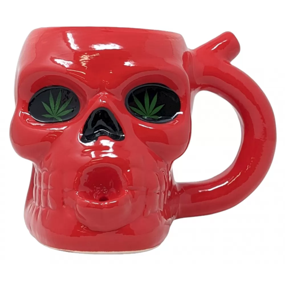 High Point Mug Pipe - Red Skull