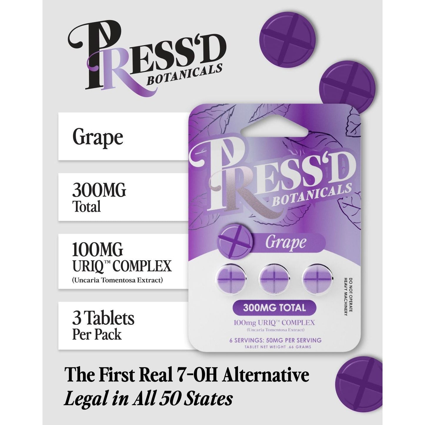 Press'd 100mg Uriq Tabs (3pk) - 10ct