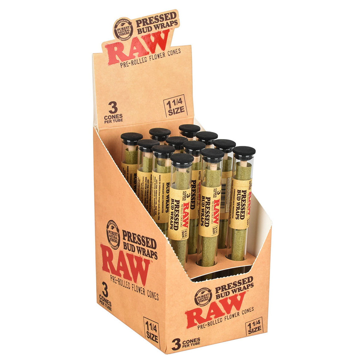Raw - Bud Wrap Cones - 1 1/4 - 3pk - 12ct