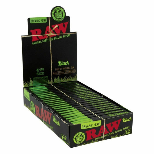 Raw - Papers - Organic Black - 1 1/4 - 24ct