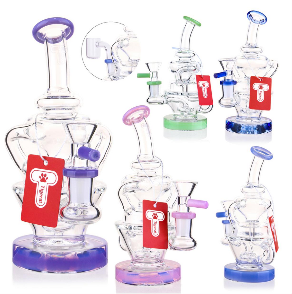 Tigerat - WP - 7" Double Chamber Recycler Dab Rig