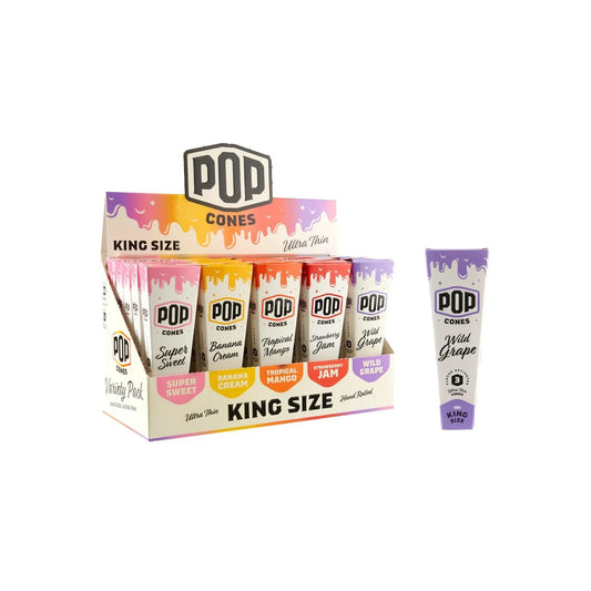 Pop - Cones - Unbleached Asst - King - 3pk - 25ct