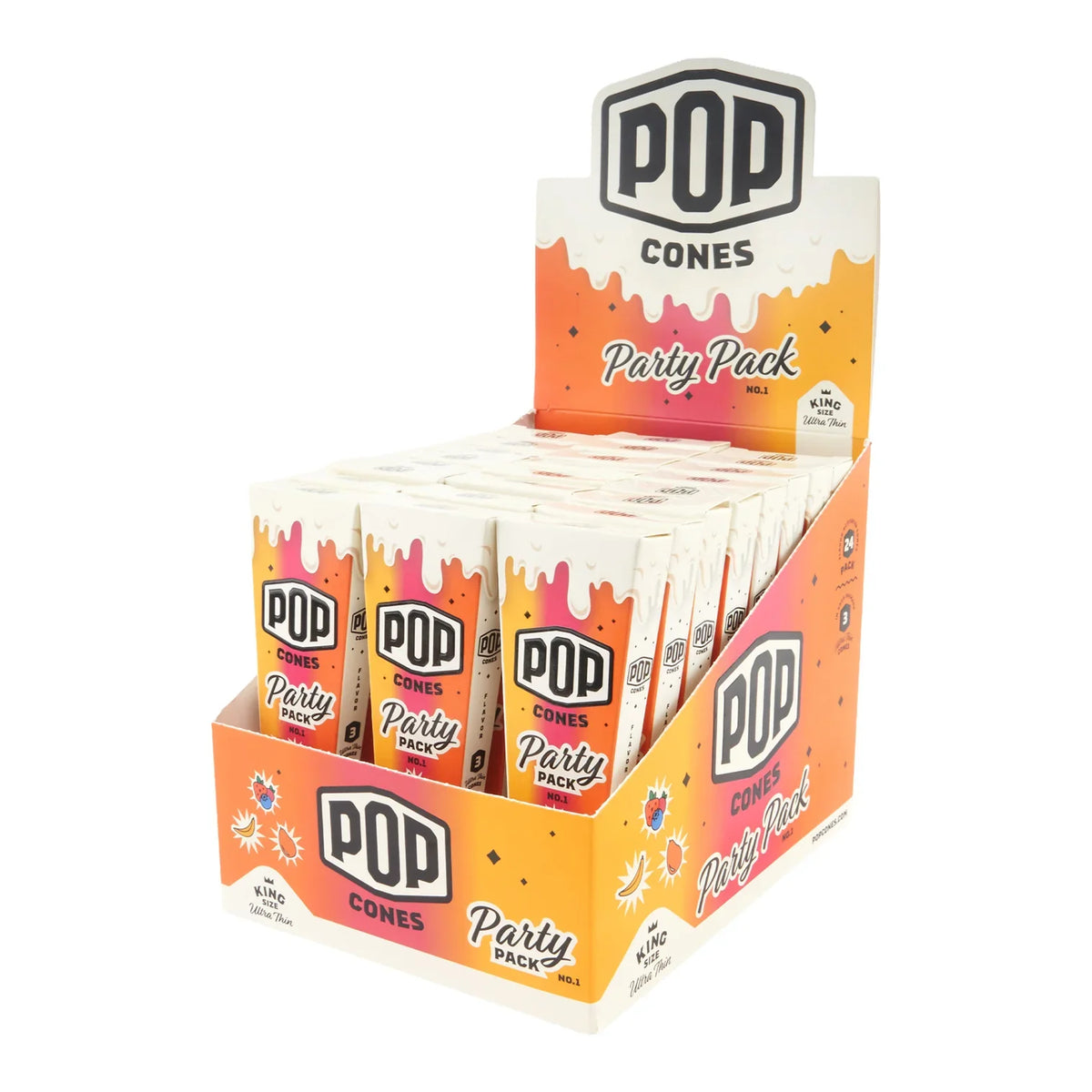 Pop Cones Ultra-Thin King Size - 3pk - 24ct - Party Pack No. 1