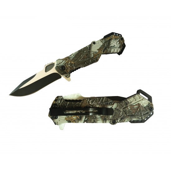 Razor Tactical - Flip Knife - Woodland Camo