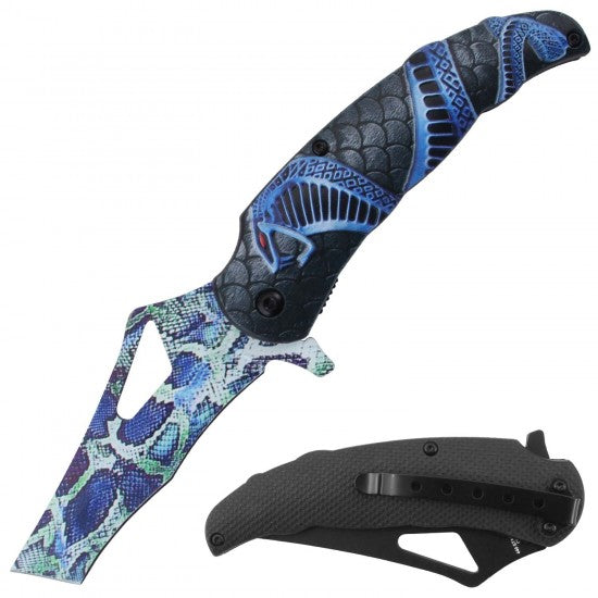 Razor Tactical - Flip Knife - Blue Snake