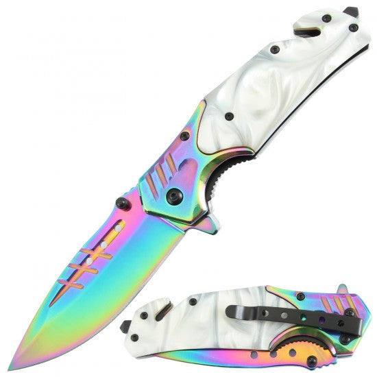 Razor Tactical - White Premium Flip Knife – DistroBaba