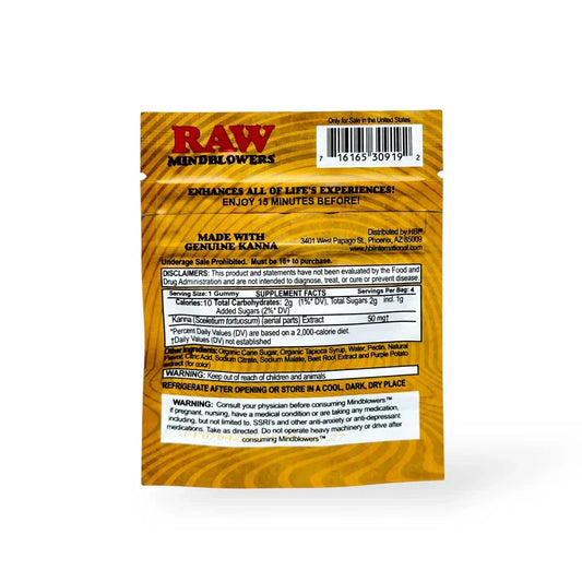 Raw Mindblowers - Tryp Kanna Infused Gummies - 4pk - 8ct