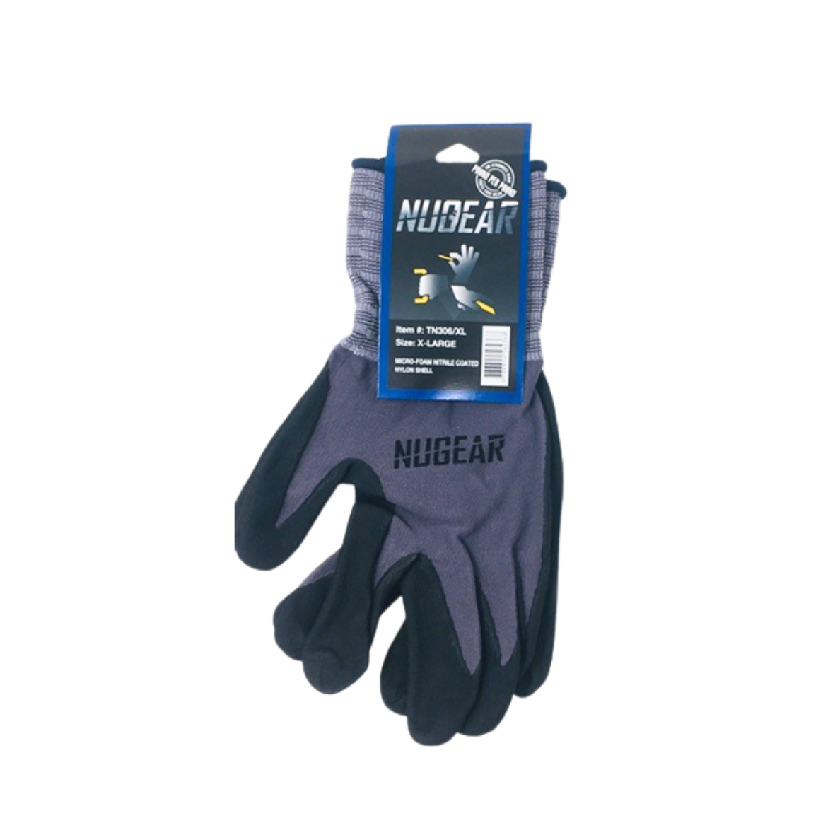 Nitrile Gloves - Gray / Black - 12ct