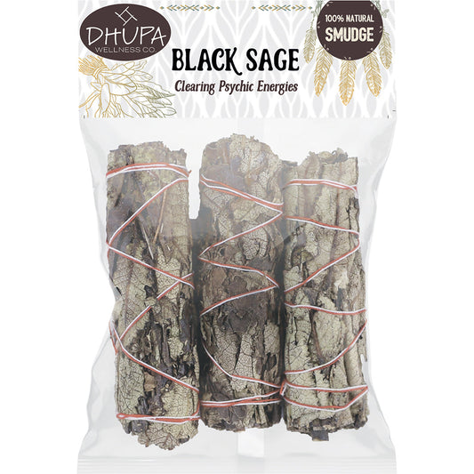 Smudge Kit - 4" Sage - 3ct [ SAGE1BK ] +