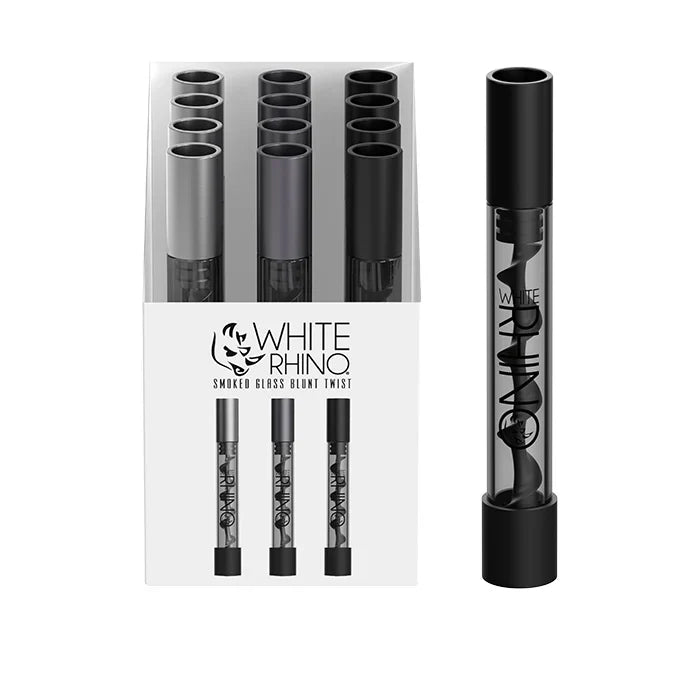 White Rhino - Blunt - 12ct - Glass Twist Smoked