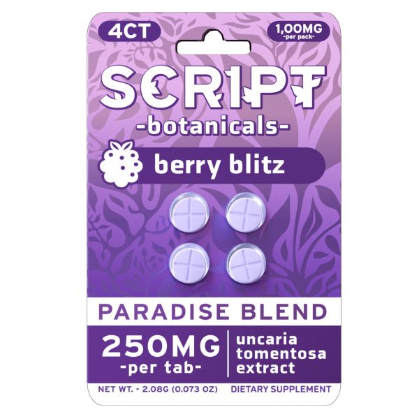 Script - 250mg Botanical Tablets - 4pk - 6ct