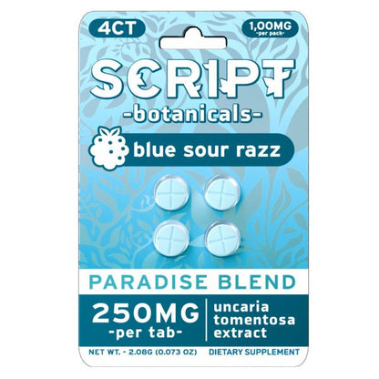 Script - 250mg Botanical Tablets - 4pk - 6ct